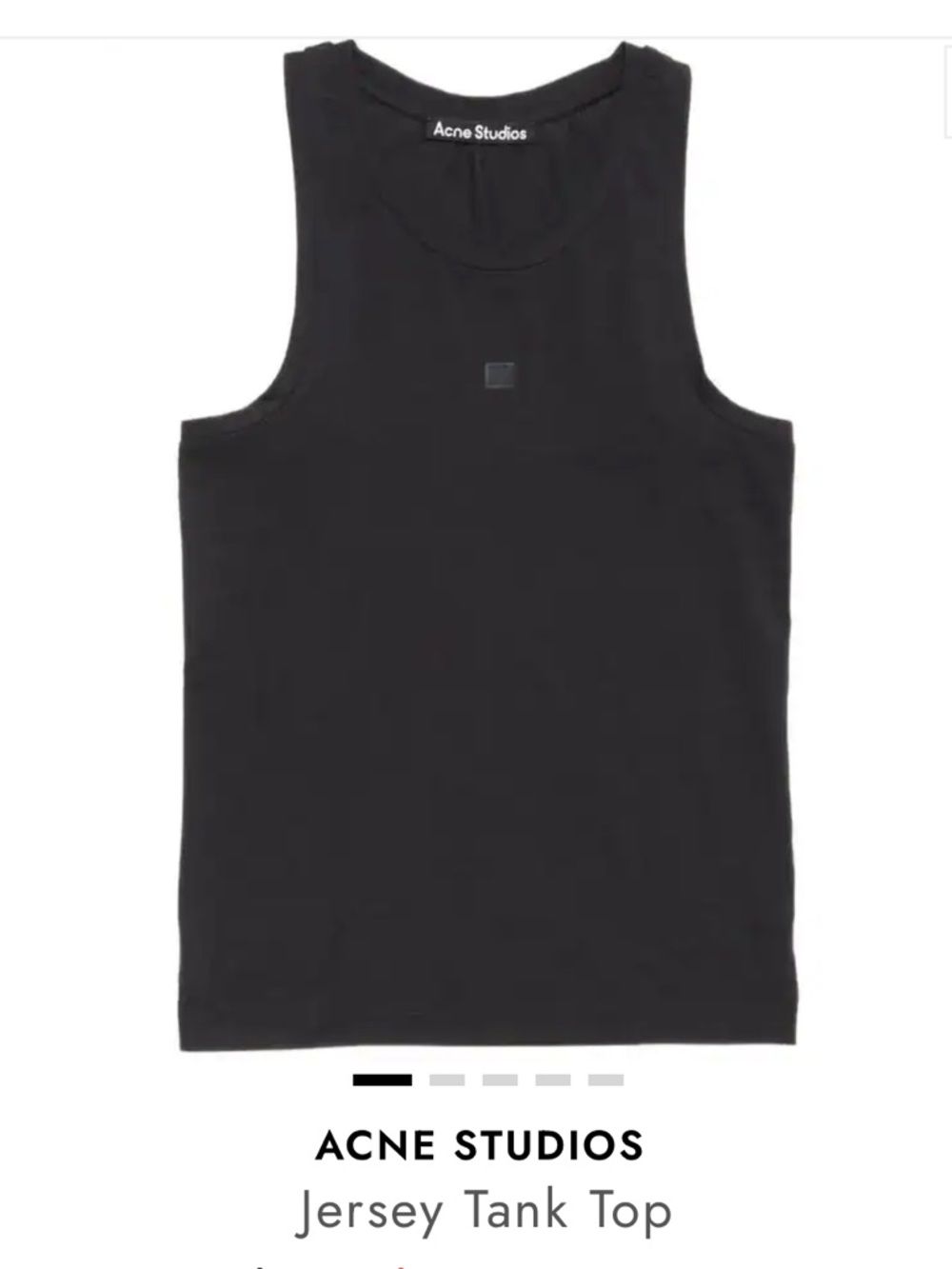 NWT Acne Studios Black Jersey Tank Top